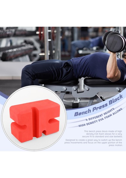 2 Parça Bench Press Blok Tezgah Blokları Kurulu Ev Egzersiz Taşınabilir 4-Hight(Yurt Dışından)