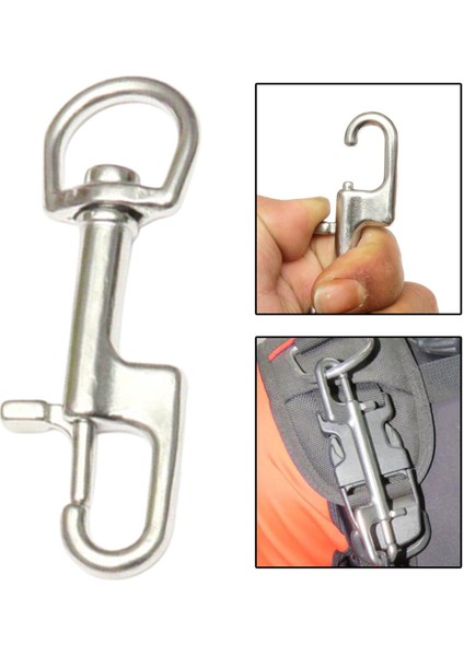 2 Paslanmaz Çelik Döner Snap Hook Klipler Için Alet Için