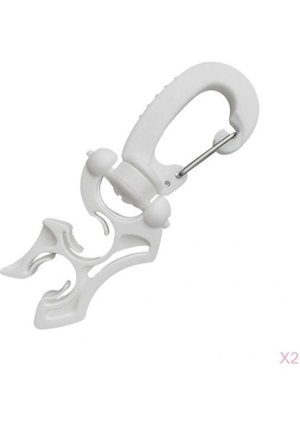 2x Scuba Dalış Regülatörü Çift Bcd Hortum Tutucu Tutucu W/ Clip Toka(Yurt Dışından)