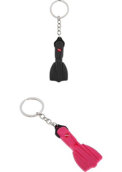 2pcs Yenilik Dalış Fin Anahtar Zinciri Dalgıç Kerection Termer Bayrak Çanta Etiket Hediyesi