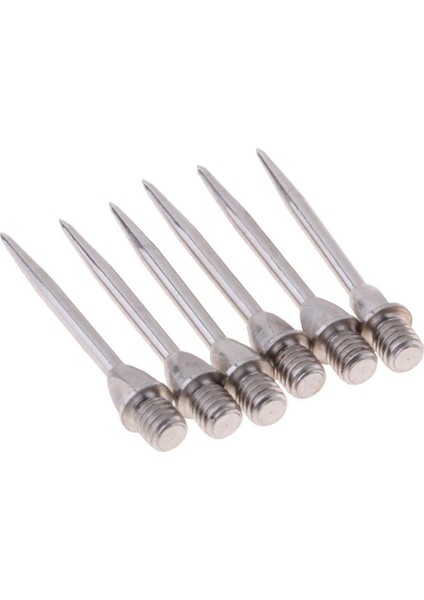 12PCS Çelik Dart Değiştirme Dönüşüm Noktası Çekiç Başlık Uçları Şaftlar Parçalar Gümüş