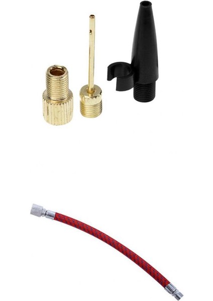 3 Adet Bisiklet Futbol Futbol Topu Şişirme Pompası Presta Valf Adaptörü +