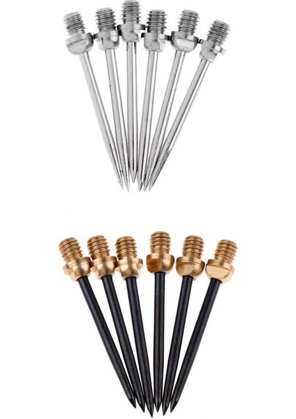 12PCS Harrows Dart Çelik Dönüşüm Değiştirme - 2ba Iplik Siyah, Gümüş