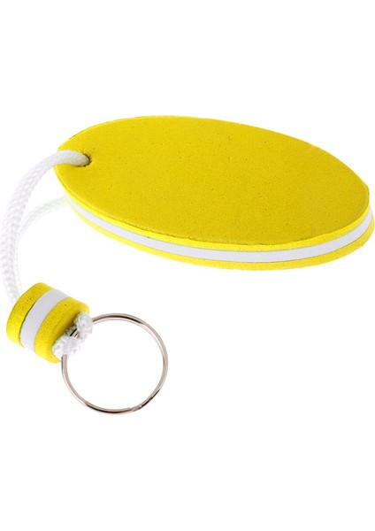 4pcs Oval Şekilli Eva Köpük Yüzen Anahtar Halka Kano Tekne Anahtar Zinciri Sarı fiyatları