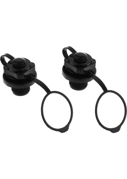 2pcs Tekne Hava Vanası Şişirilebilir Ihale Sal Dinghy Kayak Kano Değiştirme Noir Siyah Dikkat (2)