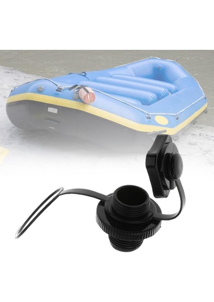 2pcs Tekne Hava Vanası Şişirilebilir Ihale Sal Dinghy Kayak Kano Değiştirme Noir Siyah Dikkat (2)