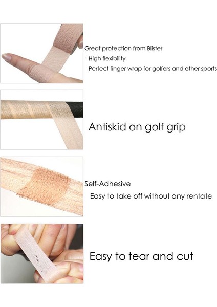 2pcs Golfçü Parmağı Için Kendi Kendinden Yapışkan Elastik Bandaj Gaz Bant fırsatları