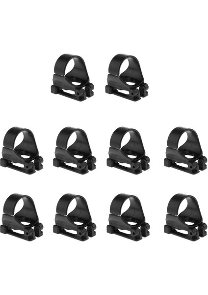 10 x Tüplü Dalış Şnorkel Maskesi Plastik Şnorkel Keeper Klip Tutucu Siyah 25MM (Yurt Dışından)