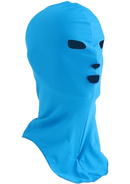 Yüzme Şapkası Güneş Kremi Uv Koruma Tam Yüz Maske Boyun Kapağı Beyaz ve Mavi fırsatları