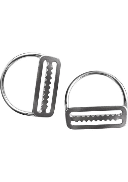 2x Tüplü Dalış 316 Paslanmaz Çelik Keeper Klipsi Bent D Ring F/ 5cm Ağırlık Kemeri