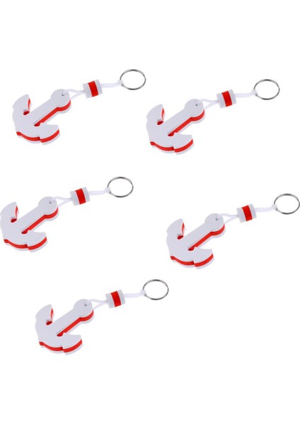 5x Yaratıcı Köpük Yüzücü Yüzen Charm Keychain Halkası Yelken Ankrajı 5pieces B