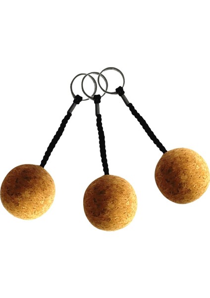 3x 5cm Yüzen Cork Keyring Su Yüzücü Anahtar Zincir Yatak Kirek Kayık