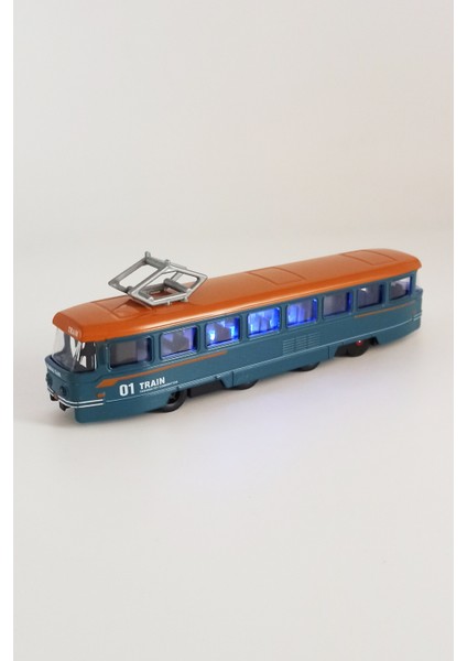 Oyuncak Metal Tren Sesli, Işıklı, Müzikli Çek-Bırak Özellikli Kapıları Açılan Metal Tren 19CM. modelleri