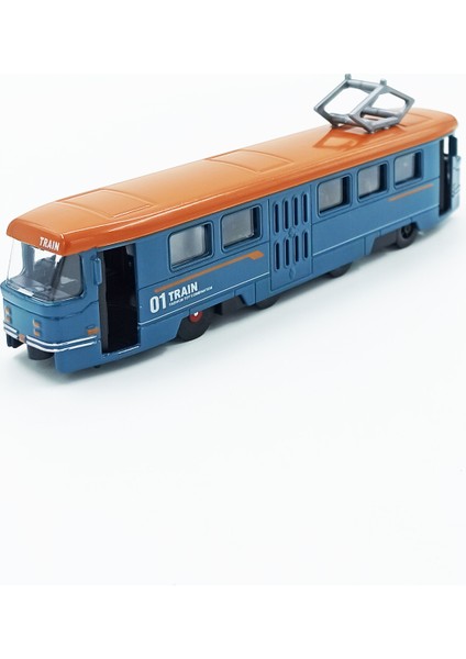 Oyuncak Metal Tren Sesli, Işıklı, Müzikli Çek-Bırak Özellikli Kapıları Açılan Metal Tren 19CM. fırsatları