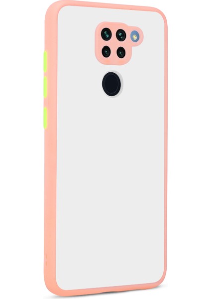 Xiaomi Redmi Note 9 Kılıf Silikon Kenarlı Kamera Korumalı Buzlu Hux Kapak