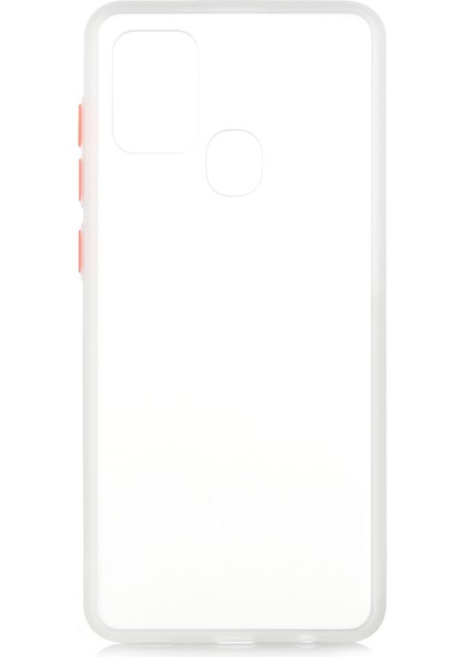 Samsung Galaxy A21S Kılıf Silikon Kenarlı Renkli Fri Kapak