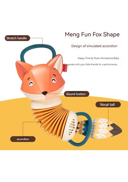 Fox Akordeon Çocuk Eğitici Erken Eğitim Oyuncağı(Yurt Dışından)