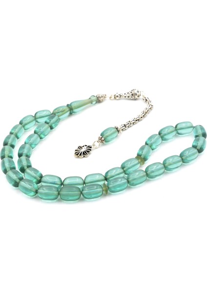 Arnavut Kamçılı Kapsül Kesim Mavi Sıkma Kehribar Tesbih 041 fiyatları