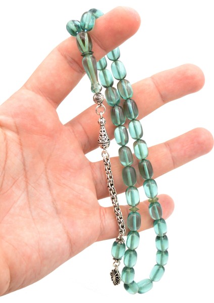 Arnavut Kamçılı Kapsül Kesim Mavi Sıkma Kehribar Tesbih 041 modelleri