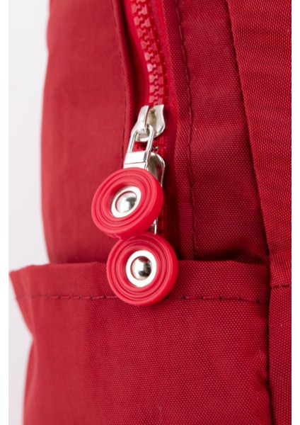 Krinkıl Kumaş Suya Dayanıklı 4 Bölmeli Unisex Seyahat, Laptop, Okul, Sırt Çantası - Kırmızı modelleri