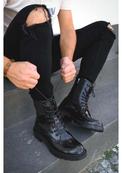 Gabin Polarlı Fermuarlı Erkek Askeri Postal Bot