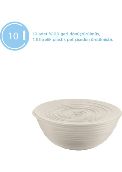 Tıerra Xl Salata Kase Kapaklı Süt Beyaz