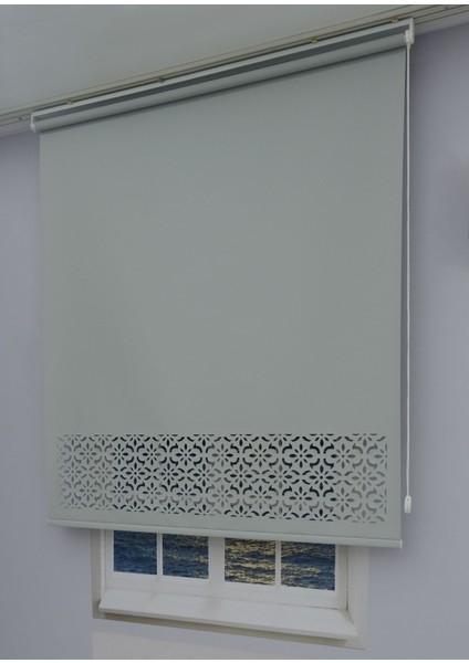 Lazer Kesim Kalın Ithal Mat Stor Perde - 30 cm Lazer Yüksekliği fırsatları