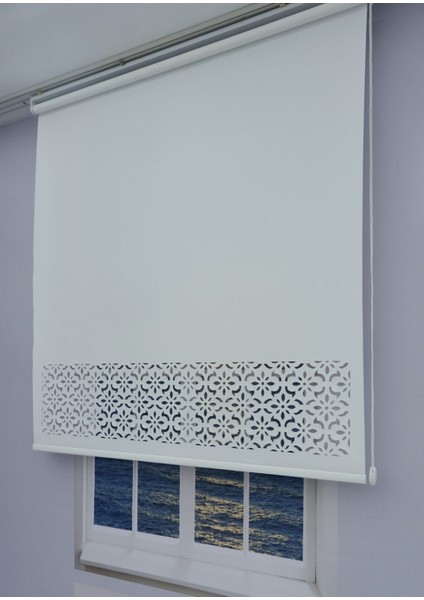 Lazer Kesim Kalın Ithal Mat Stor Perde - 30 cm Lazer Yüksekliği fırsatları