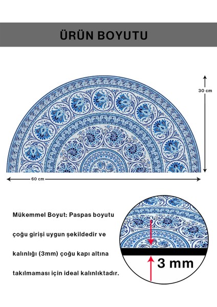 Buket Home Dekoratif Kapı Önü Paspas, Dış Mekan/ev Içi/banyo/mutfak/yatak Odası/ Giriş Paspasları Model_6