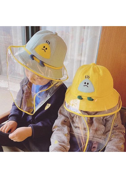 2pcs Kids Koruyucu Şapka Güvenlik ile Sevimli Karikatür Toz Geçirmez Çıkarılabilir Kova Kapağı Dış Mekan modelleri