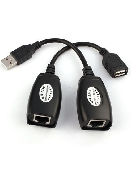 RJ45 USB Ek Uzatıcı CAT5E 6 Kablosu Ekleme Extender 45 Metre