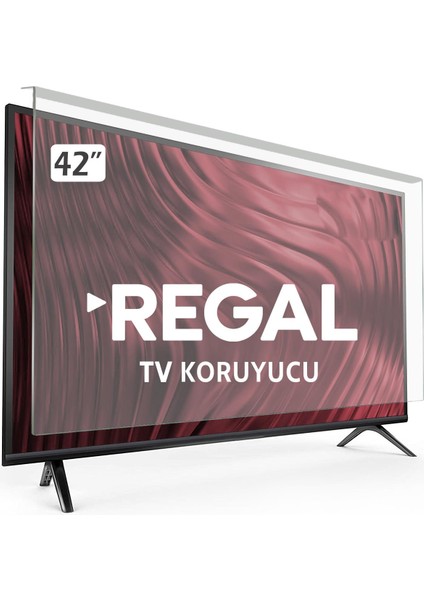 Regal 42R6055F Tv Ekran Koruyucu - Regal 42" Inç Tv Ekran Koruyucu Şeffaf Paneli