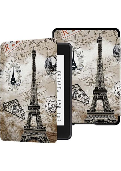 Amazon Kindle Paperwhite 4 E-Kitap Okuyucu Kılıfı Paris Kule