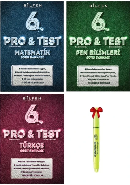 Bilfen Yayınları 6. Sınıf Protest Matematik Fen Bilimleri ve Türkçe Soru Bankası