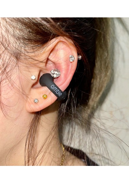 Küpe Tipi Bluetooth Kulaklık Kemik Iletimi Gerçek Kablosuz Kulak Klipsi Spor Kulaklık