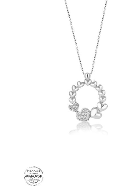 Swarovski Zirconia Aşk Döngüsü 925 Ayar Gümüş Kolye