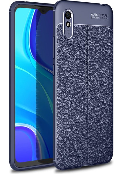Xiaomi Redmi 9A Kılıf Deri Desenli Lux Niss Silikon