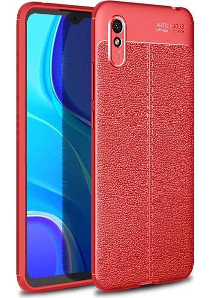 Xiaomi Redmi 9A Kılıf Deri Desenli Lux Niss Silikon