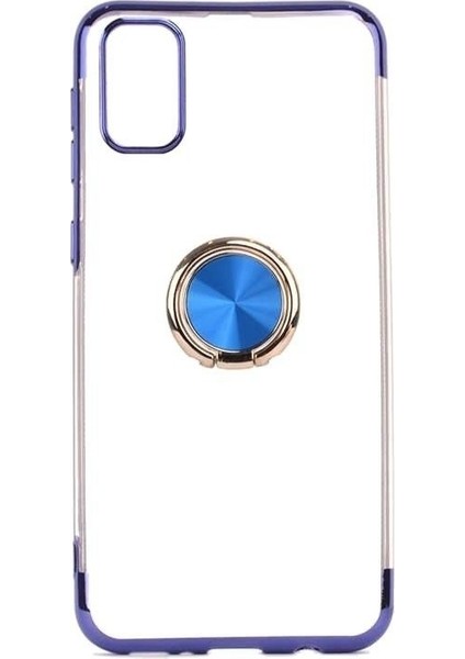 Samsung Galaxy A31 Kılıf 4 Köşe Renkli Yüzüklü Manyetik Gess Silikon