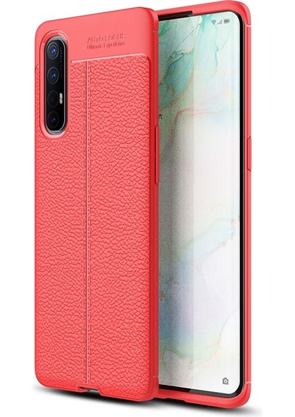 Oppo Reno 3 Pro Kılıf Deri Desenli Lux Niss Silikon