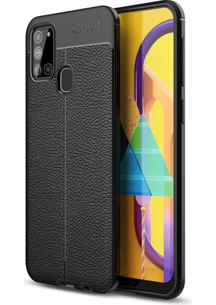 Samsung Galaxy A21S Kılıf Deri Desenli Lux Niss Silikon