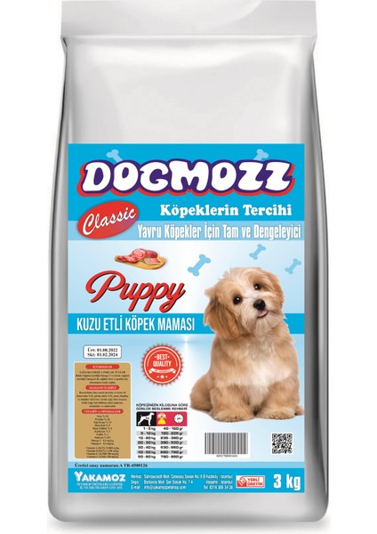 Classic Kuzulu Puppy Yavru Köpek Maması 3 kg