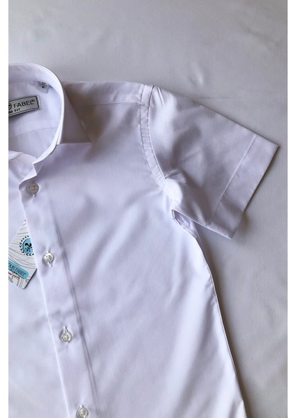 Düz Kısa Kol Çocuk Gömleği
