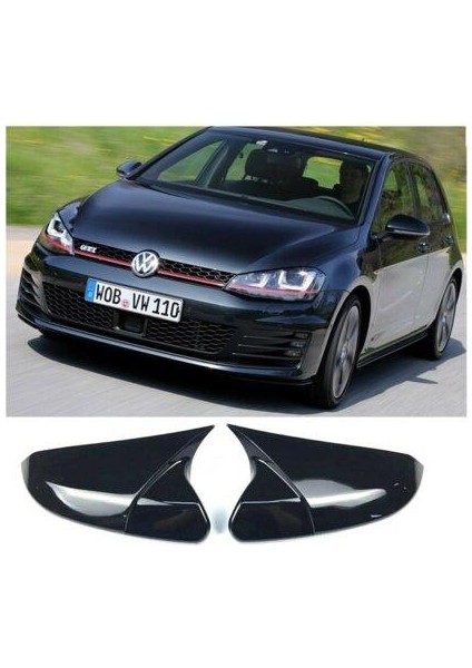 X-Large Garage Volkswagen Golf 7 Araca Özel Batman Yarasa Ayna Kapağı Pianoblack