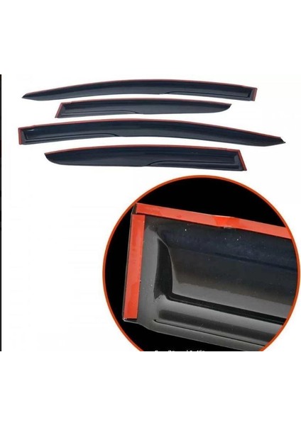 Hyundai Elentra 2001-2006 Araca Özel Mugen Cam Rüzgarlıgı 4'lü Set modelleri