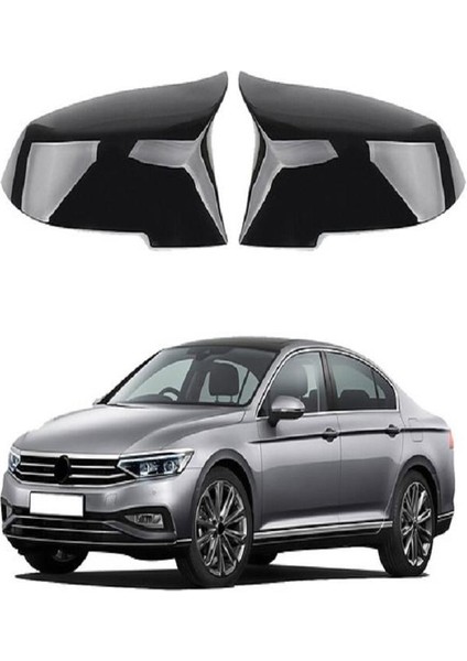 X-Large Garage Volkswagen Passat B8 2015+ Araca Özel Batman Yarasa Ayna Kapağı Pianoblack