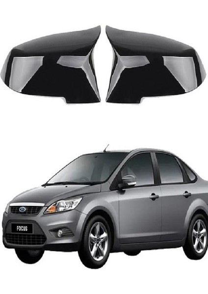 X-Large Garage Ford Focus 2 05-08  Araca Özel Batman Yarasa Ayna Kapağı Pianoblack