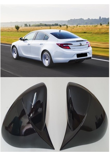 X-Large Garage Opel Insignia 2017-2020 Araca Özel Batman Yarasa Ayna Kapağı Pianoblack