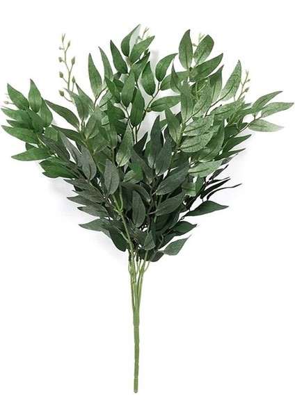 Yapay Çiçek Zeytin Yaprağı Demeti 5 Dallı 50CM Yeşil