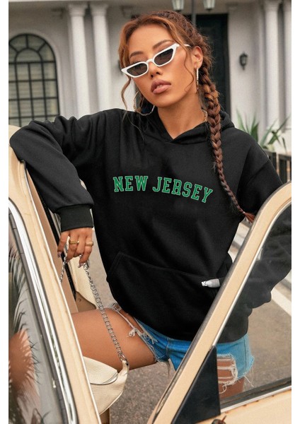 New Jersey Baskılı Sweatshirt